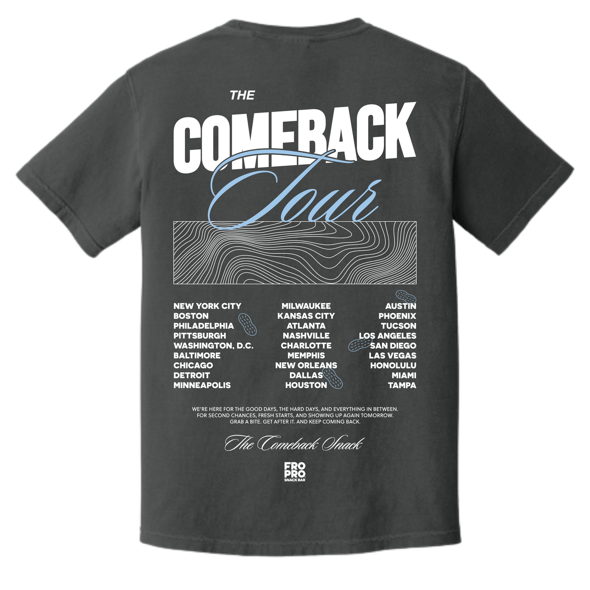 The Comeback Tour Vintage Tee in Graphite